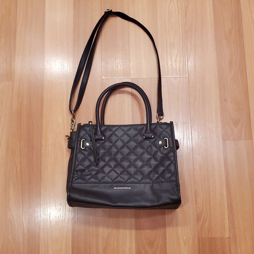 Womens Black Leather Shoulder Bag